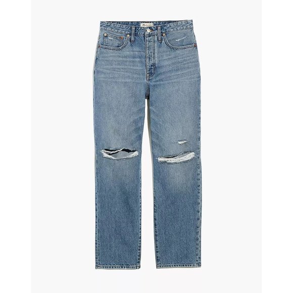 NEW Size W 24 Womens Madewell The Dadjean in Dustin "Destroyed Edition" Jeans - Picture 2 of 6